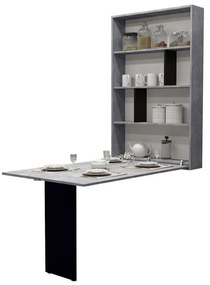 Τραπέζι Hartford 428, Σκυρόδεμα, Μαύρο, 73x80x130cm, 39 kg, Πλαστικοποιημένη μοριοσανίδα | Epipla1.gr