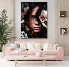 Πίνακας σε καμβά Γυναίκα με Μάσκα LUX2 30cm x 40cm
