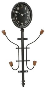 Ρολόι-Κρεμάστρα Μαύρη GAD137 Μαύρο 68,5x33x12cm Espiel Μέταλλο