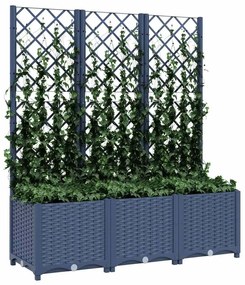 vidaXL Ζαρντινιέρα Κήπου με Καφασωτό Μπλε Γκρι 120x40x136 εκ. από PP
