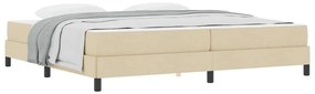 vidaXL Κρεβάτι με ελατήρια με στρώμα Κρεμ 200 x 200 cm ύφασμα