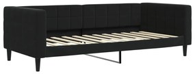 Καναπές Κρεβάτι Μαύρος 90 x 200 εκ. Βελούδινος - Μαύρο