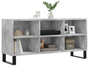 vidaXL Έπιπλο Τηλεόρασης Γκρι Σκυροδ. 103,5 x 30 x 50 εκ. Επεξ. Ξύλο