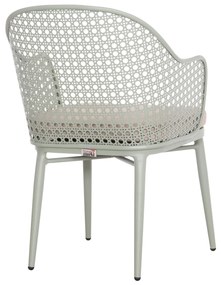 Καρέκλα - Πολυθρόνα OREGO C6268.06 Αλουμινίου Φυστικί με Μαξιλάρι Γκρί 56x59x81Υ εκ. 56x59x81 εκ.