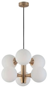 Φωτιστικό Οροφής Glοbe 3094400 Gold-White Viokef Metal, Glass