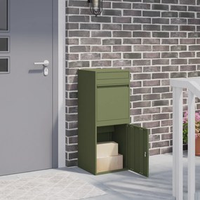 vidaXL Θυρίδα Πακέτων Λαδί 41 x 38 x 103 εκ Ατσάλι
