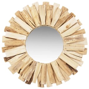 Καθρέπτης Τοίχου από Driftwood Φυσικό 50x5x50Y εκ. 50x5x50 εκ.