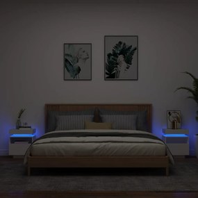 ΚΟΜΟΔΙΝΑ ΜΕ ΦΩΤΑ LED 2 ΤΕΜ. ΛΕΥΚΑ 40 X 39 X 48,5 ΕΚ. 836785