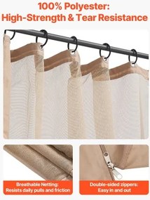 VEVOR Replacement Mesh Gazebo Netting Screen for 10x12x7 ft Patio, Net Only