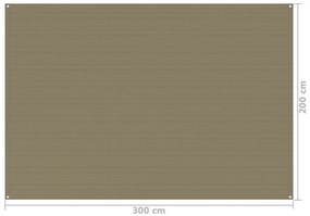 Χαλί Σκηνής Taupe 200 x 300 εκ.