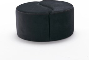 Πουφ Σκαμπό Ανθρακί/Ροζ ALIS 80x80x40