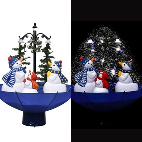 vidaXL Χριστουγεννιάτικο Δέντρο που Χιονίζει Μπλε 75 εκ. PVC με Βάση