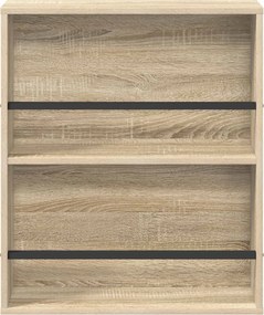 vidaXL Ράφι Περιοδικών με ράφι 2 pcs Δρύς Sonoma 60 x 12 x 70 εκ