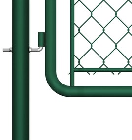 vidaXL Πόρτα Περίφραξης Κήπου Πράσινη 125 x 495 εκ. Ατσάλινη
