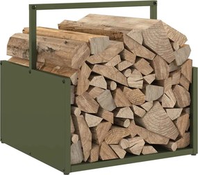 vidaXL Ράφι Καυσόξυλων 40x40x40 εκ. Χάλυβας ψυχρής έλασης