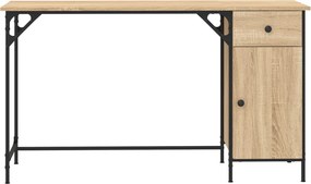 vidaXL Γραφείο Υπολογιστή Sonoma Δρυς 131x48x75 εκ. Επεξεργασμένο Ξύλο