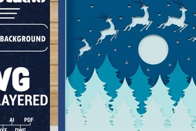 Σετ των 2 Intra απο ξύλο plywood 3mm-4mm πάχος Χριστουγεννιάτικο φόντο κοπής με λέιζερ Δίασταση 1500x1500 cm INTRAFABR-76706428