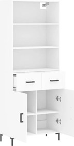 vidaXL Ντουλάπι Λευκό 69,5x34x180 εκ. από Επεξεργασμένο Ξύλο