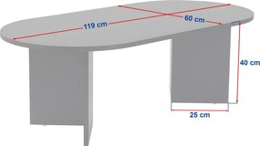 Τραπεζάκι Σαλονιού Ξύλο Μαύρο SABLE 119x60x40