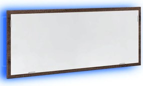 vidaXL LED Καθρέφτης Μπάνιου Καφέ Δρυς 100x8,5x37 εκ. Επεξεργ. Ξύλο