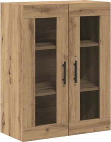 vidaXL Highboard 2 pcs Artisan Oak Σύνθετο Ξύλο και Γυαλί