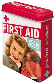 Κουτί Χανζαπλαστ First Aid Kit - Couple 86104 Μεταλλικό 7x3x10cm Red Nostalgic Μέταλλο