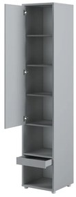 Σετ επίπλων Concept Pro Lenart AH145, Γκρι, Πλαστικοποιημένη μοριοσανίδα, Τάβλες για Κρεβάτι, 140x200, Με κρεβάτι, Με πρόσθετο εξοπλισμό, Ενιαίος, Διπλό