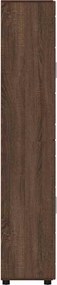 vidaXL Highboard Καφέ δρυς 60 x 35 x 182 εκ. Επεξεργασμένο ξύλο