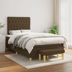 ΚΡΕΒΑΤΙ BOXSPRING ΜΕ ΣΤΡΩΜΑ ΣΚΟΥΡΟ ΚΑΦΕ 120X200 ΕΚ. ΥΦΑΣΜΑΤΙΝΟ 3137384