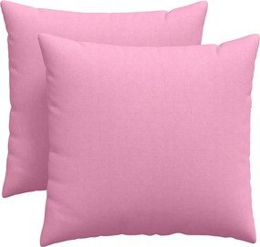 vidaXL Μαξιλάρι Καναπέ 2 pcs Ροζ 45 x 45 cm ύφασμα