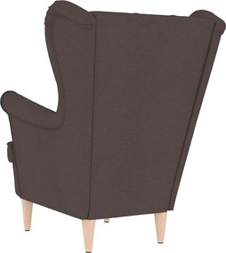 vidaXL πολυθρόνα σκούρο καφέ 74x84x100 cm ύφασμα