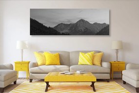 Εικόνα βουνά σε μαύρο και άσπρο - 135x45