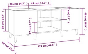 ΔΙΣΚΟΘΗΚΗ ΓΚΡΙ ΣΚΥΡΟΔΕΜΑΤΟΣ 121X38X48 ΕΚ. ΕΠΕΞΕΡΓΑΣΜΕΝΟ ΞΥΛΟ 831929