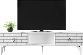 Stewehome Ραφιέρα τηλεόρασης με 2 πόρτες και ράφι 150x30x45 cm