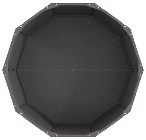 vidaXL Γλάστρα Μαύρο 90 x 90 x 50 cm Ατσάλι