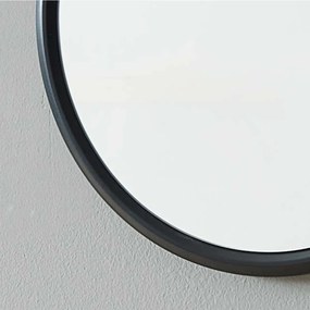 Stewehome Μεγάλος ασύμμετρος καθρέφτης τοίχου MDF Μαύρο 1 τεμ.