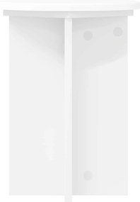vidaXL Βάση φυτών 2 pcs Λευκό Ø29,5 x 40 εκ. Επεξεργασμένο Ξύλο