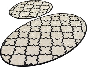 Bathmat Set (2 Pieces) Kupa - White Multicolor