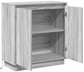 vidaXL Κομοδίνο Γκρίζο Σονομα 71 x 34.5 x 75 εκ. Επεξεργασμένο ξύλο