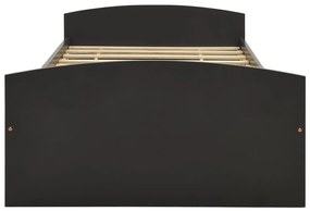 vidaXL Πλαίσιο Κρεβατιού με 2 Συρτάρια Γκρι 90 x 200 εκ. Μασίφ Πεύκο