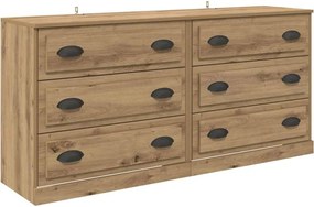 vidaXL Παραδοσιακά Πλευρικά Έπιπλα 2 pcs Artisan Oak