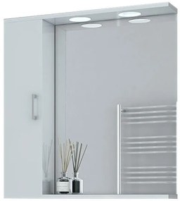 Καθρέπτης με αριστερό ερμάριο Drop Ritmo 75-Λευκό