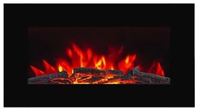 Ηλεκτρικό Τζάκι Επιτοίχιο 2000W Εφέ φλόγας EX100-SLIM3D Hitense-EX100-SLIM3D-Μαύρο EX100-SLIM3D