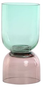 Βάζο Home ESPRIT Δίχρωμα Κρυστάλλινο 10 x 10 x 21 cm