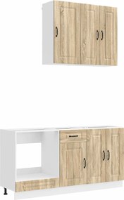 vidaXL Μονάδα κουζίνας KALMAR 5 pcs Sonoma Δρυς Επεξεργασμένο Ξύλο