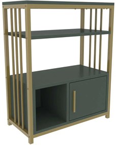 Βιβλιοθήκη Letos 875ZNA4529 60x29,6x80cm Green-Gold
