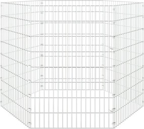 vidaXL Περίφραξη Ζώων Ελεύθερης Βοσκής 6 Πάνελ 54x80 εκ. Γαλβ. Σίδερο