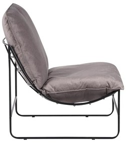 Πολυθρόνα Chopie ύφασμα γκρι ποντικί-μαύρο πόδι 77x90x83εκ 77x90x83 εκ.