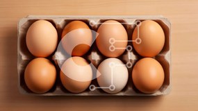 Σετ των 2 Intra Συλλεκτικό Ξύλινο Παζλ Plywood 4mm - Κουτί με καφέ αυγά Σε Ξύλινο Κουτί - Διαστάσεις: 10x10 cm – 25 κομμάτια