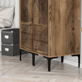 Διφυλλη Ντουλαπα Καρυδια KUMSAL 47.5x40x201.4